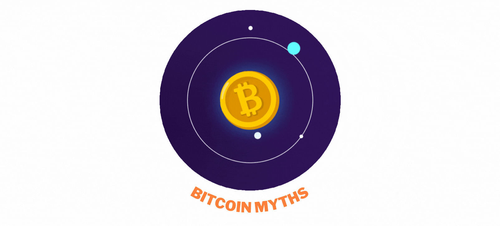 Animirana gif slika koja prikazuje Bitcoin novčić.
