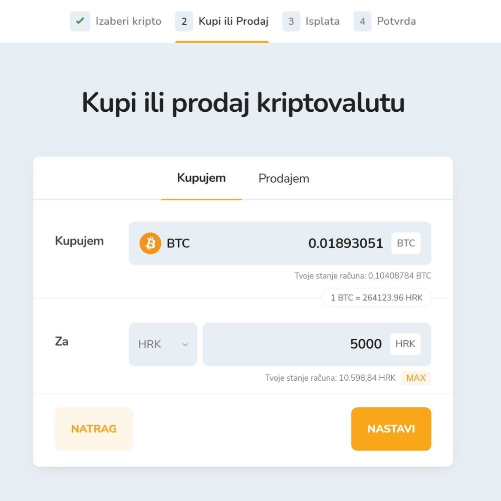 Kalkulator za izračunavanje tečaja iz Bitcoina u kune HRK.